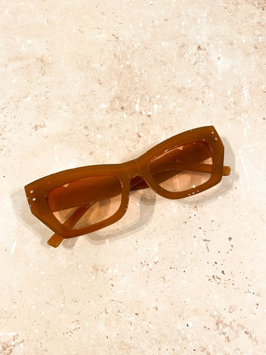 Sylvie Cat Eye Sunglasses-Caramel