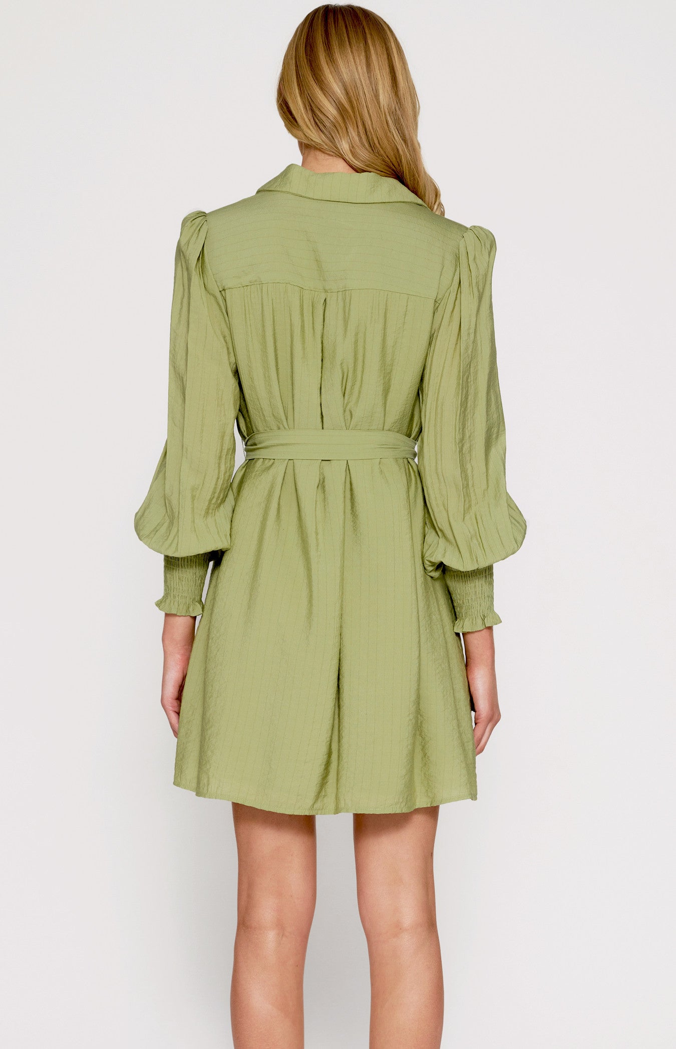 SHIRT DRESS- AVOCADO