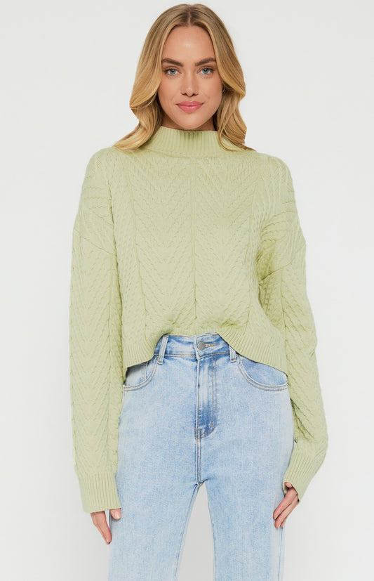 CABLE KNIT AVOCADO