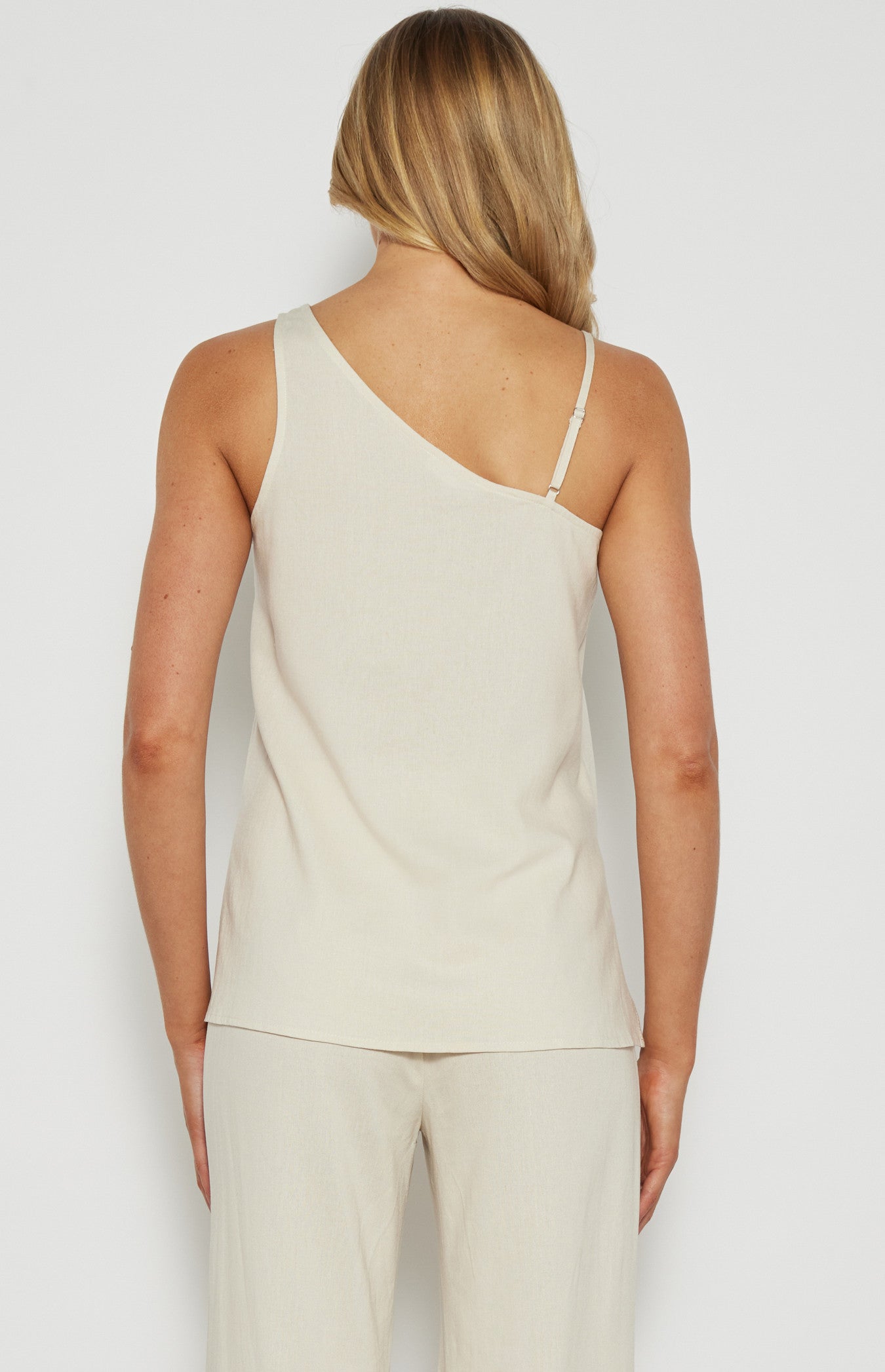 Linen Blend Long Top/Oat